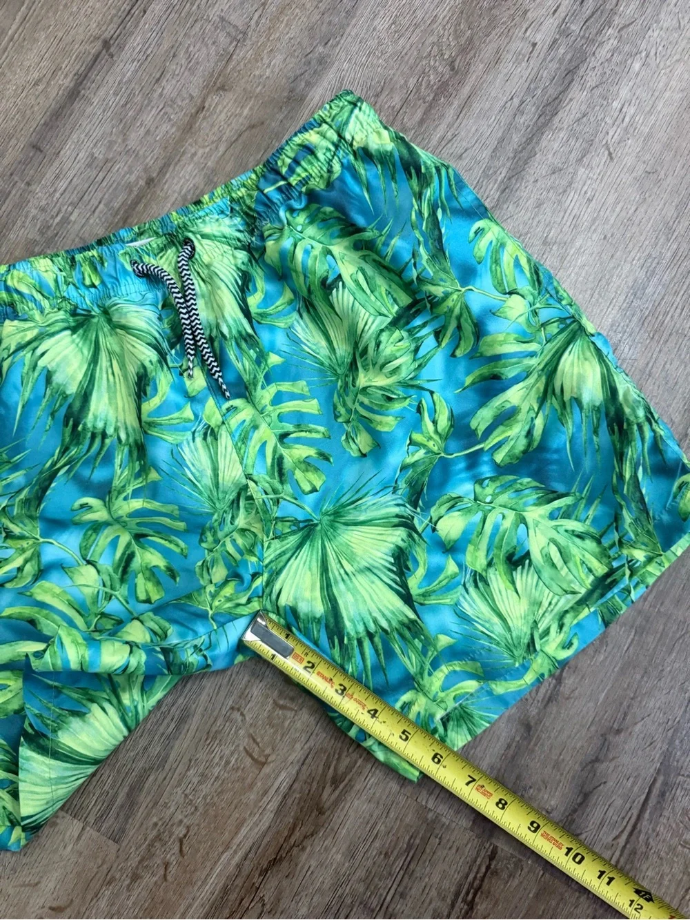 Franks Australia Green Tropical Leaf Print Swim Shorts